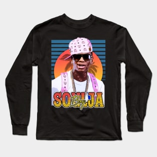 Retro Flyer Style Soulja Boy rapper Long Sleeve T-Shirt